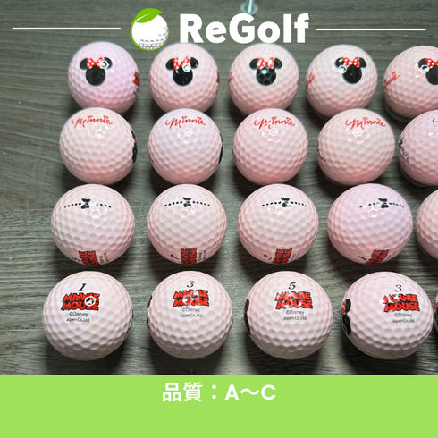 【中古】 【送料無料】 ロストボール アルペン ディズニー ミニーマウス ゴルフボール ピンク 年式混合 20球 ACランク リゴルフ
